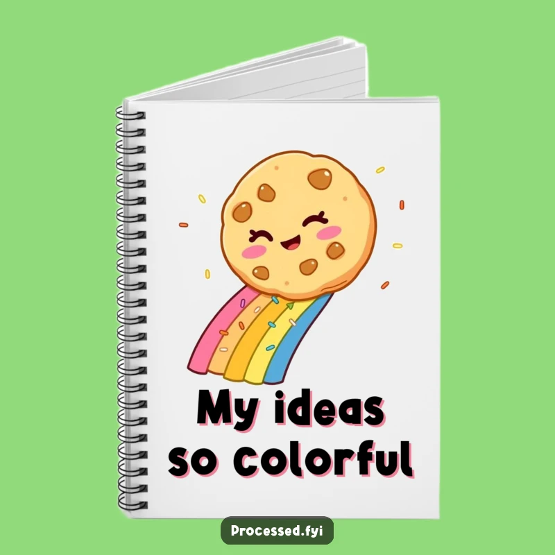 Funny Winking Cookie Rainbow Sprinkle Notebook: Jot Your Ideas with Humor!