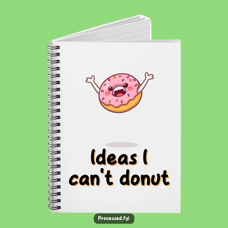 Funny Leaping Donut Notebook: Jot Down Sweet Ideas with Flair