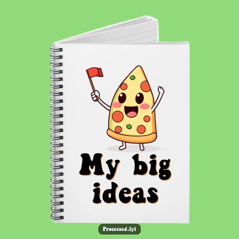 Funny Pizza Slice Flag Notebook - Delighted Character Journal for Cheerful Ideas