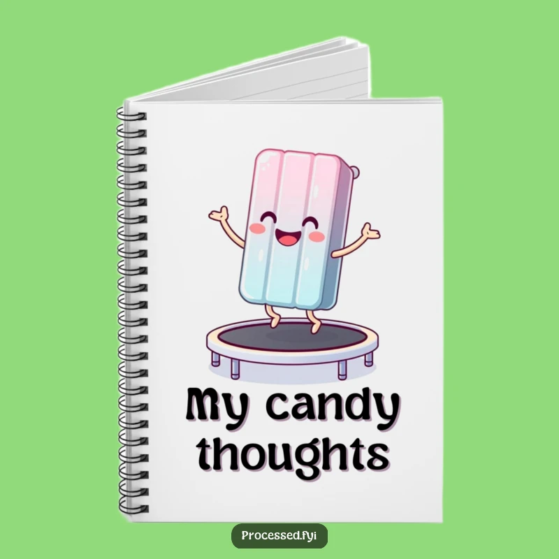 Funny Candy Bar Trampoline Notebook - Joyful Bouncer Journal for Sweet Ideas