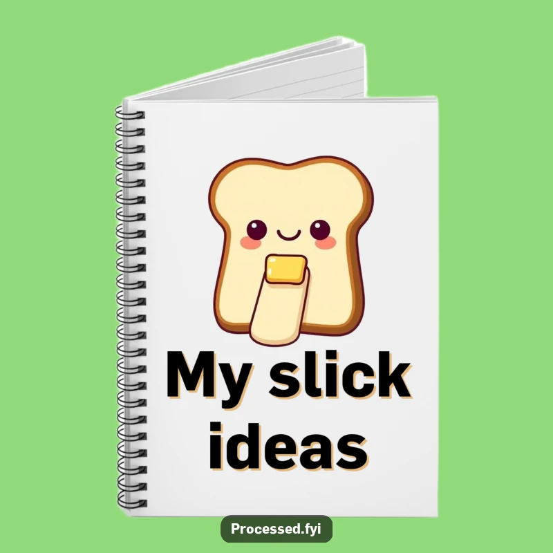 Funny Bread Butter Slide Notebook: Jot Down Ideas with Hilarious Smoothness!