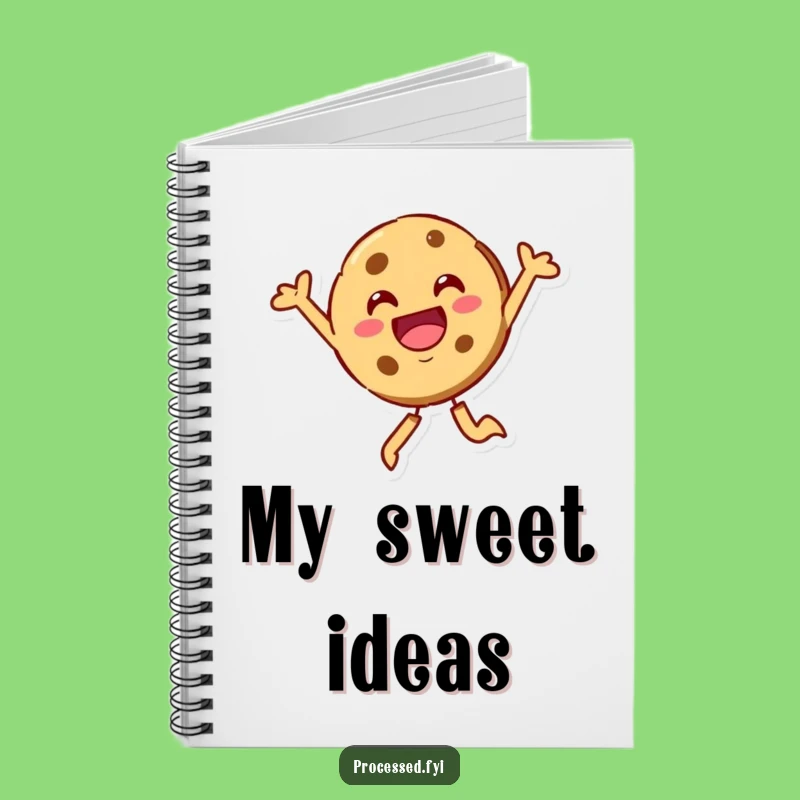Funny Cookie Character Notebook: Jot Down Ideas with This Joyful Leaper's Energy
