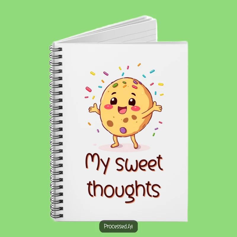 Funny Cookie Juggling Notebook - Happy Sprinkles Journal for Sweet Ideas