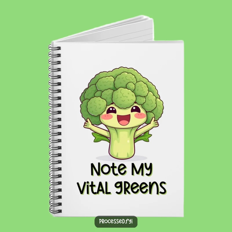 Funny Broccoli Waving Notebook: Write Down Your Healthy Ideas