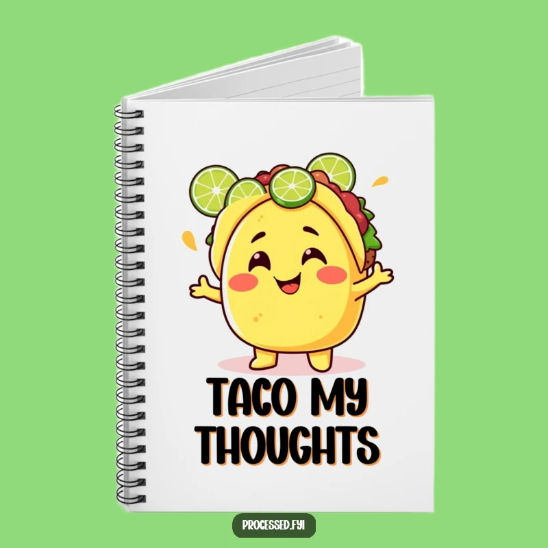 Funny Taco Notebook: Juggling Cover, Perfect for Fiesta Notes!