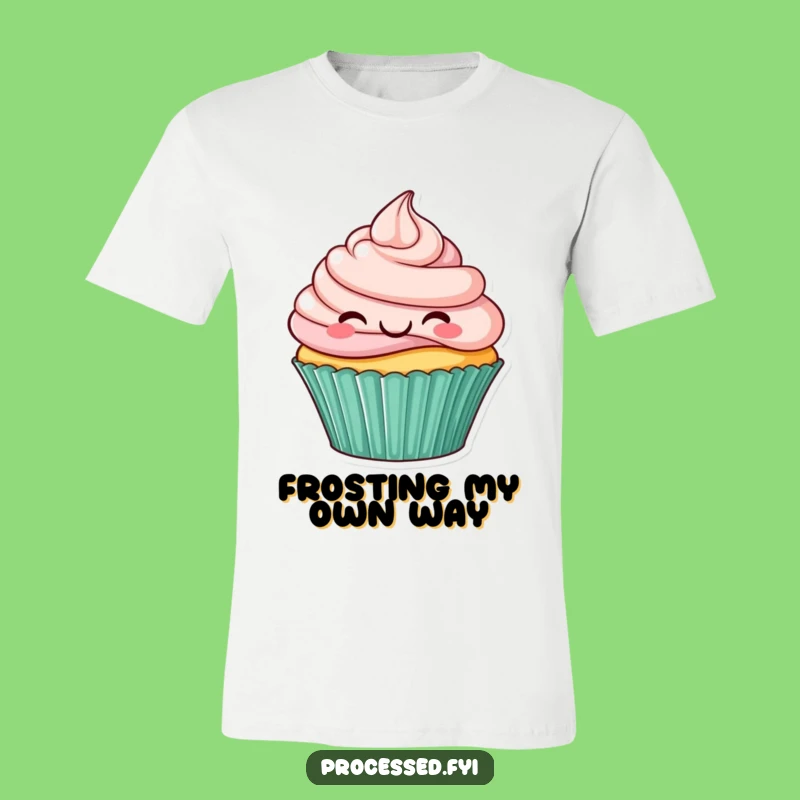 Funny Smiling Cupcake T-Shirt: Wear Your Sweet Joy with Pride