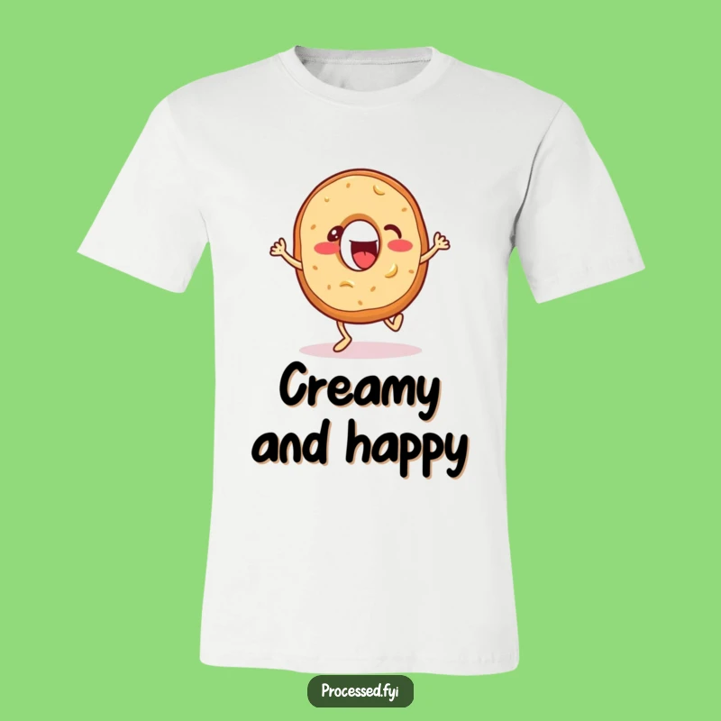 Funny Bagel Bounce T-Shirt: Wearable Energy with an Enthusiastic Bagel