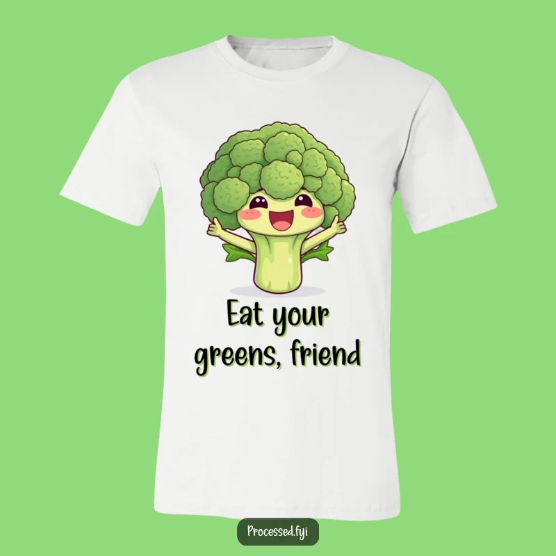 Funny Broccoli Waving T-Shirt: Wear Your Healthy Humor Loudly