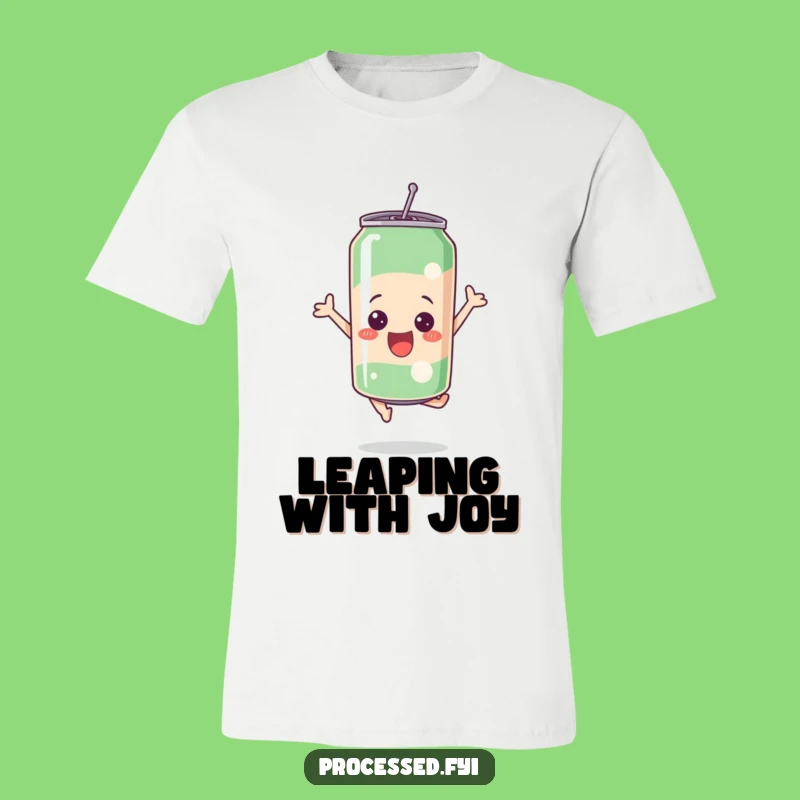 Funny Bubbly Soda Can Leap T-Shirt: Wear Your Excitement and Pop!