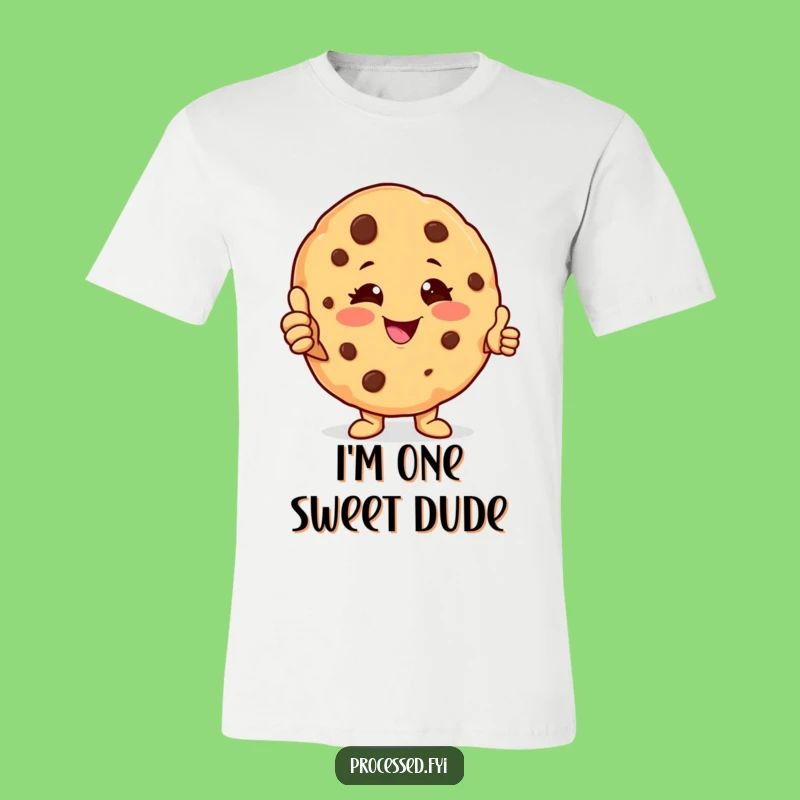 Funny Cookie Character T-Shirt: Wink and Thumbs-Up Graphic Tee, Great Gift