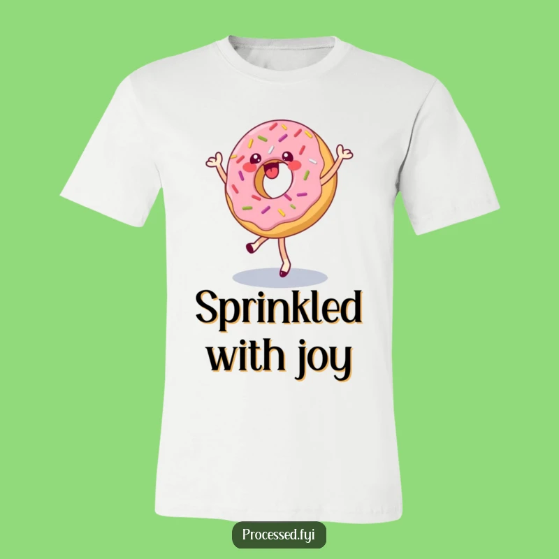 Funny Donut Dance T-Shirt: Wearable Fun with a Pirouetting Sprinkled Donut