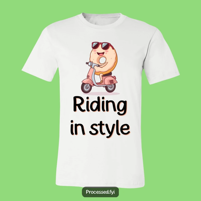Funny Donut Scooter T-Shirt - Ride in Style with Hilarious Fashion!