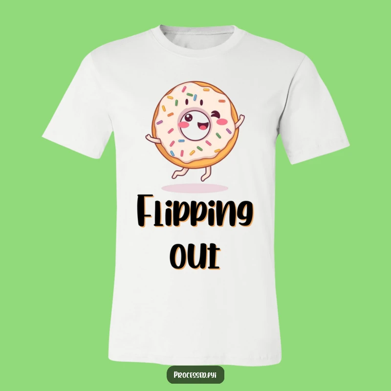 Funny Giddy Donut Cartwheel T-Shirt - Sweet Sprinkle Tee, Great Gag Gift