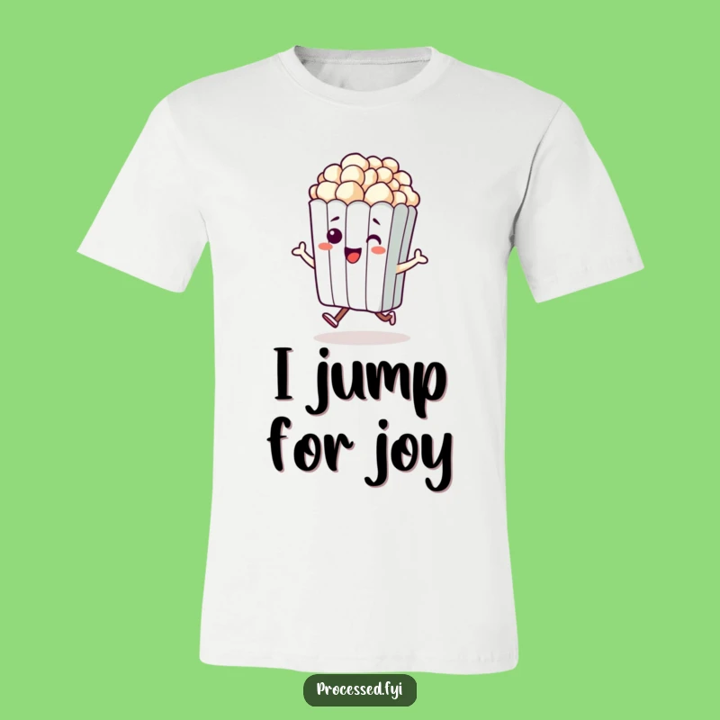 Funny Hopping Popcorn T-Shirt: Wear Your Happy Vibes