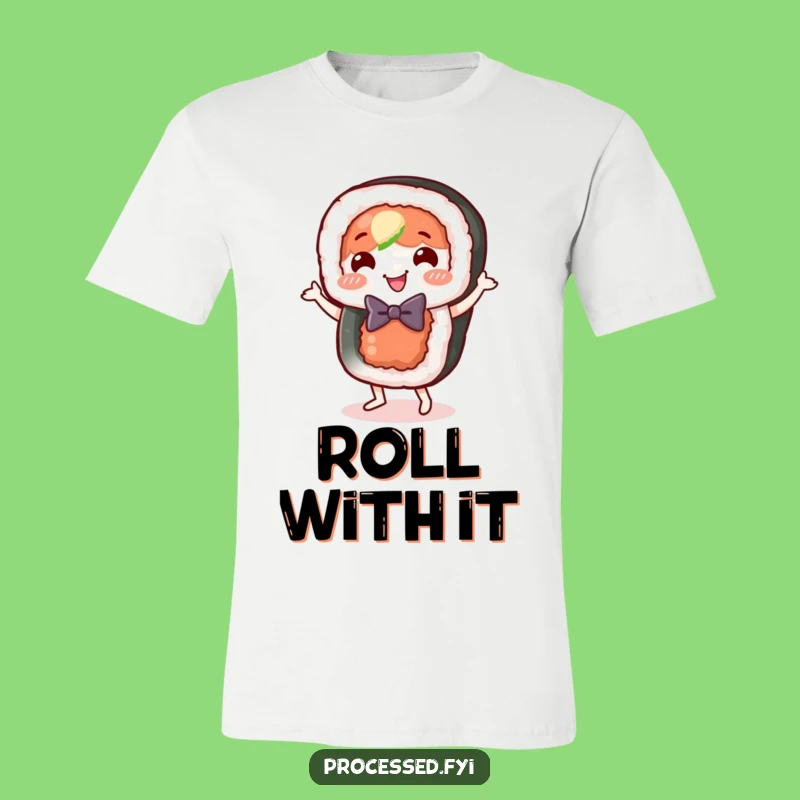 Funny Sushi Roll Dance T-Shirt: Happy Foodie Tee, Dapper Gift