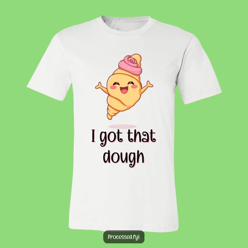 Funny Croissant Leaping T-Shirt: Wear Your Joyful Pastry Spirit