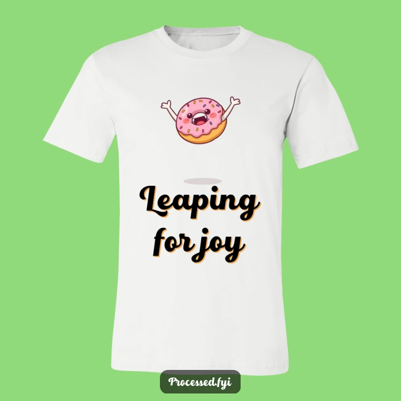 Funny Leaping Donut T-Shirt: Wearable Sweetness and Joy