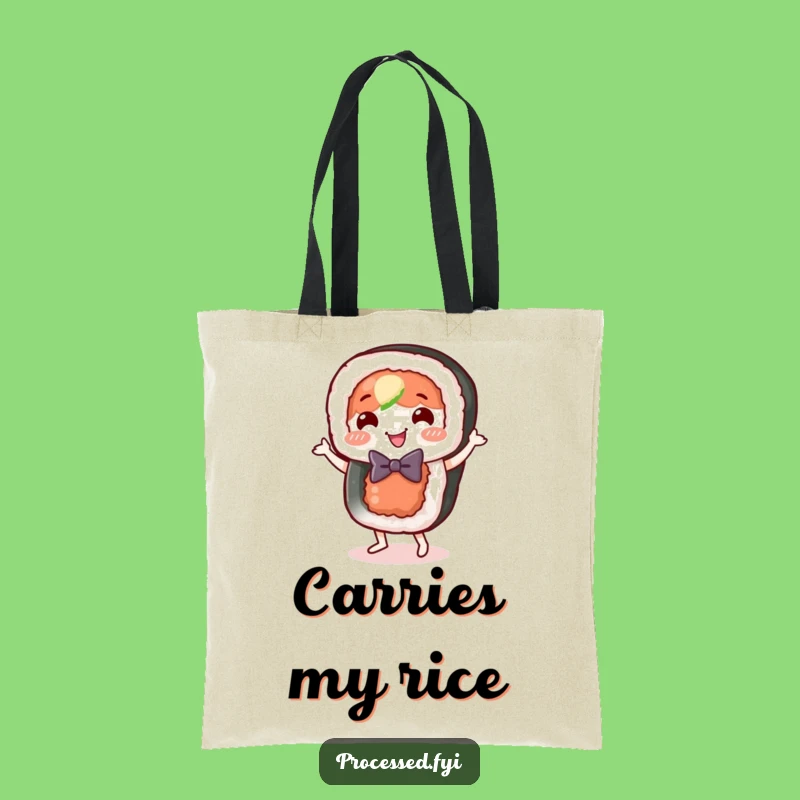 Funny Sushi Roll Dance Tote Bag: Stylish Accessory for Foodie Errands