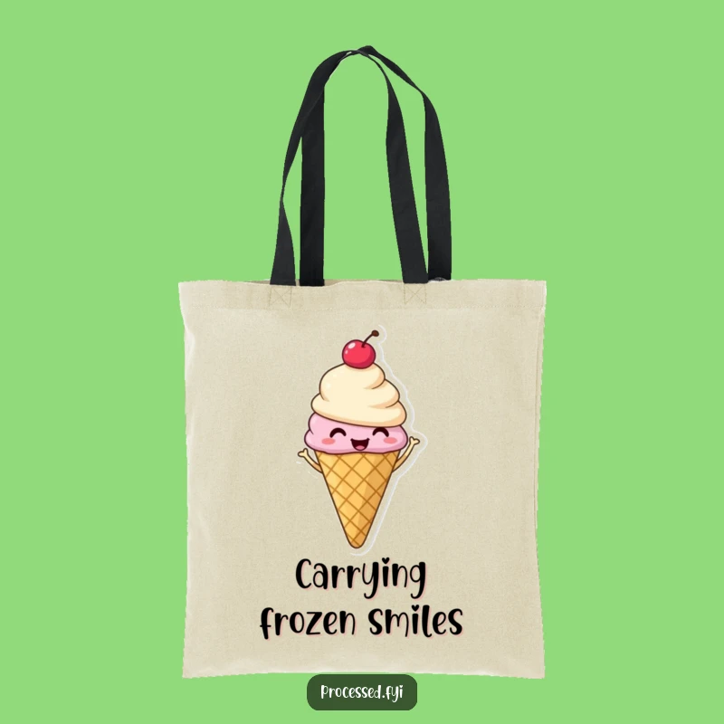 Funny Ice Cream Cone Tote Bag: Carry Your Shimmy in Hilarious Style!