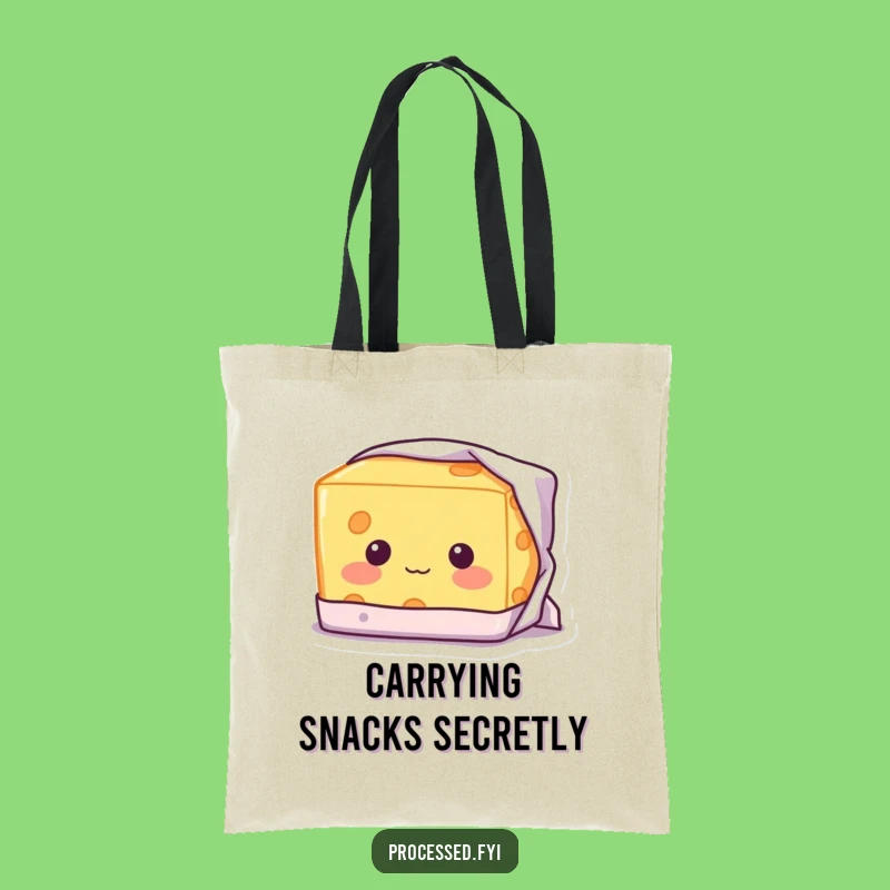 Funny Shy Cheese Tote Bag: Cheesy Carry-All - A Practical & Funny Gift!