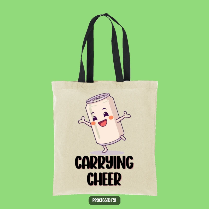 Funny Cartwheeling Soda Can Tote Bag - Chic & Hilarious Energetic Gift