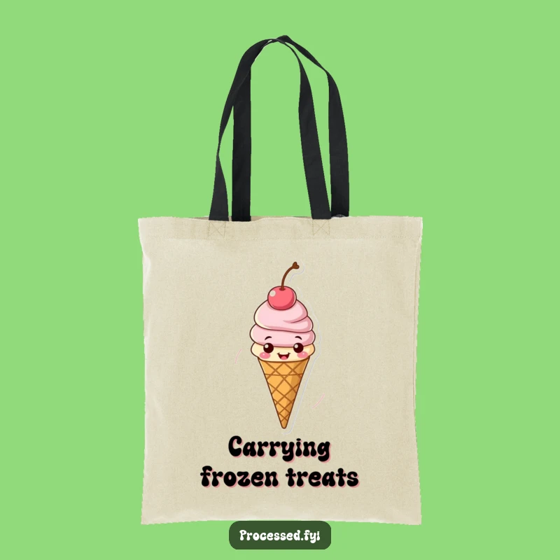 Funny Cheerful Ice Cream Tote Bag: Carry Your Essentials with Sweet Style