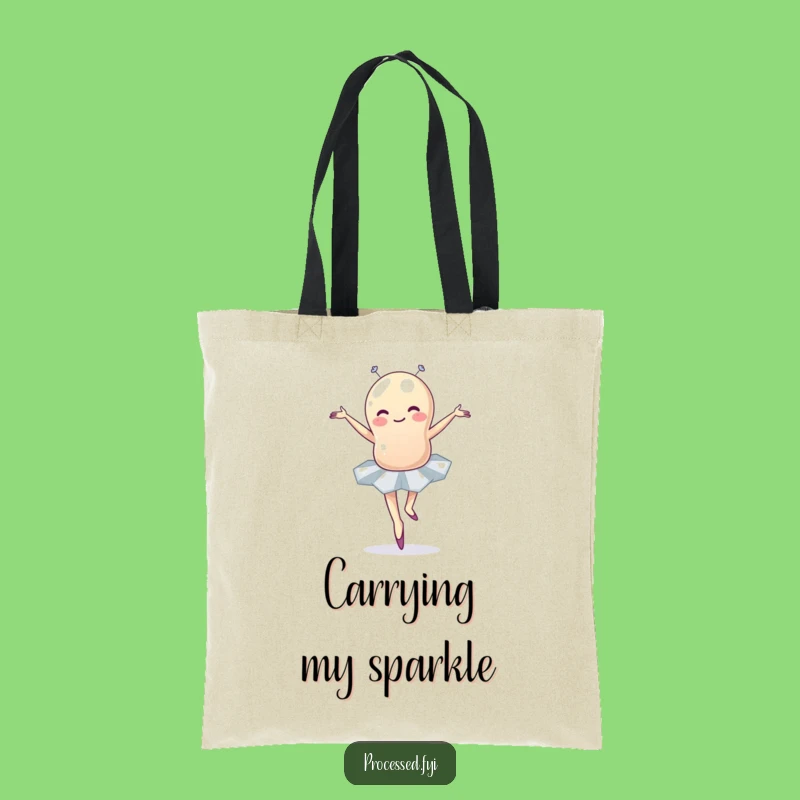 Funny Jellybean Ballet Tote Bag: Wobbly Dancer Carry-all Gift