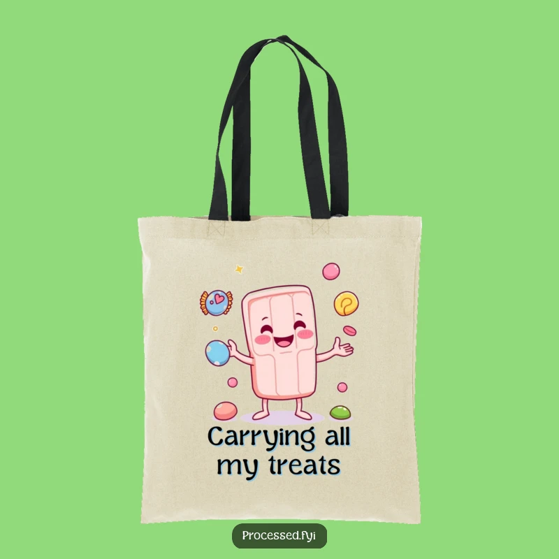 Funny Juggling Candy Bar Tote Bag: Carry Your Sweets in Style