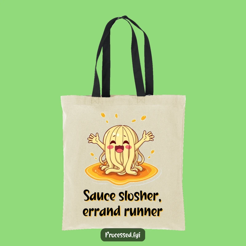 Funny Noodle Splash Tote Bag: Carry Your Essentials with Hilarious, Saucy Style