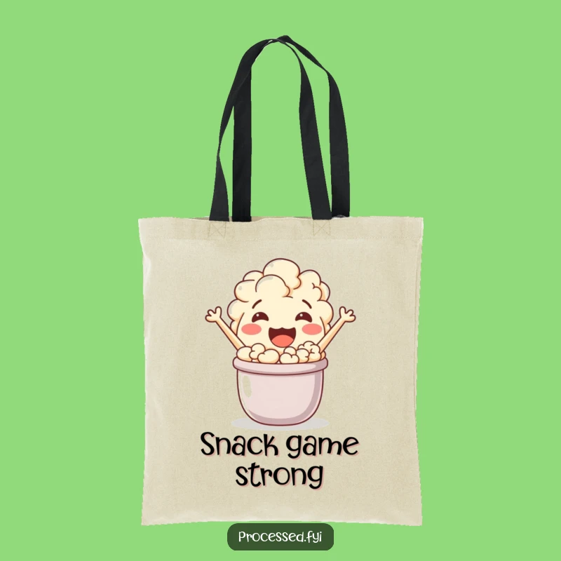 Funny Popcorn Character Tote Bag: Carry Your Snacks and Smiles Anywhere