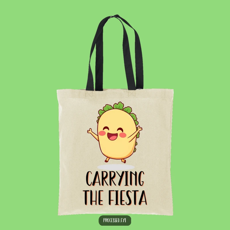 Funny Taco Dancing Tote Bag - Joyful Foodie Carry-All