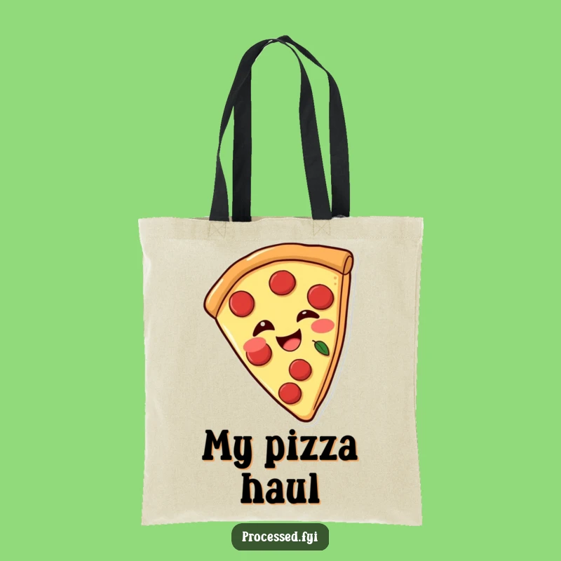 Funny Pizza Wink Tote Bag: Carry Your Essentials with a Playful Pizza Slice