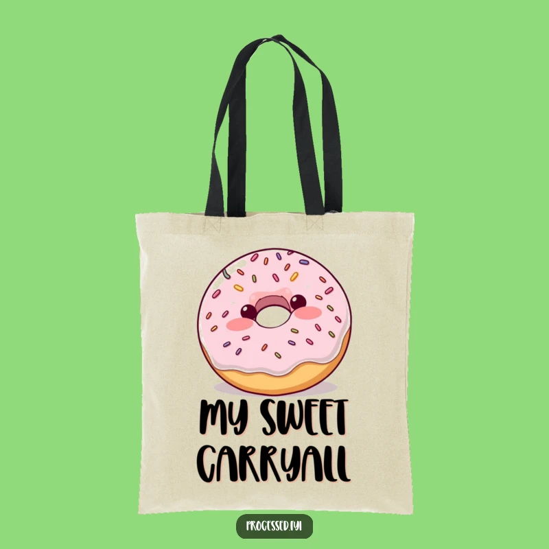 Funny Donut Bounce Tote Bag: Hilarious Carry-All for Sweet Adventures